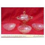 PINK DEPRESSION GLASSWARE