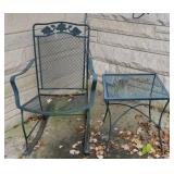 Outdoor expandable steel rocking chair and 20x20