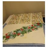 Vintage linen tablecloths,  includes 1950
