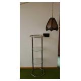MCM Rattan ceiling light,, Glass stand metal