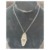 16in Sterling Silver Filigree Necklace- center