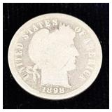1898 Barber dime