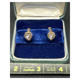 14k Gold Heart Earrings 2.64 grams