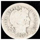 1907-D Barber Dime