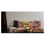 Cookbooks, carving board, electric tray, splatoon