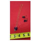 Violet Earrings & Necklace