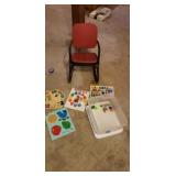 Kids sterdy rocking chair and learning games