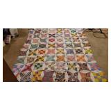 84 x70 in hand stitched quilt topper