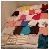 Mostly sweater and tees stripes, sm to med