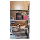 Storage shelf w assortment of nails