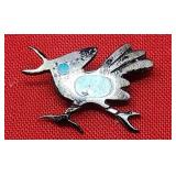 Umarked Sterling & Turquoise  Pendant