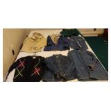 Denium jackets small,  sweaters medium , rain