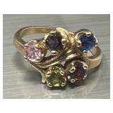 Sz.6.5 10k. Gold Mothers Ring 3.50 grams