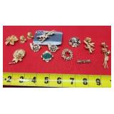 Gold Toned Brooches