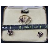 Gold Filled Rhinestone Brooch & Screw back
