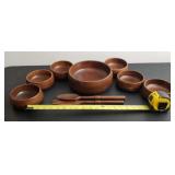Hellerware salad set wooden