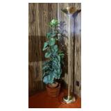 Artificial plant. Floor lamp