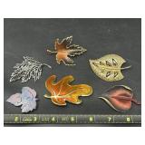 Leaf Brooches