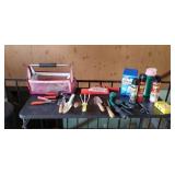 Garden tools , full bottles of raid , moth balls