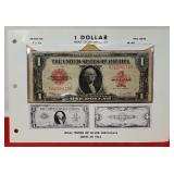 1923 Large Print Red $1.00 Certificate
