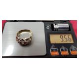 14kt Gold Marked, scrap class ring, 9.56g