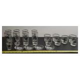 Vintage federal glass barware pheasants, Canadian
