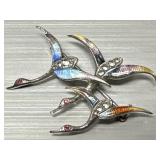 German Sterling Silver Bird Brooch 6.04 grams