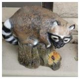 Heavy concrete Raccoon 13 inches tall