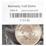 2003-P uncirculated-60 Kennedy half dollar