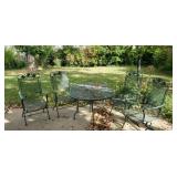 Outdoor Expandable steel oval table 3x5 ft and 4