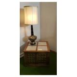 Art Deco lamp 44 in tall w end table 28x20x28in
