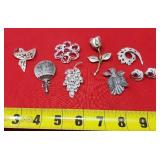Silver Toned Pendants West Germany
