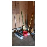Electrolux vacuum,  brooms  bucket, carpet