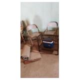 Metal like new folding g chairs , gott lunch