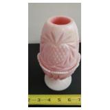 VTG Fenton Art Glass Rosalene Fairy Lamp