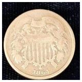 1864 two cent piece