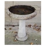 26 in tall concrete bird bath