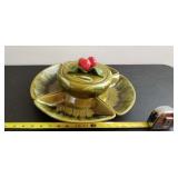 Vintage 12" Ceramic Large Divided Party Tray
