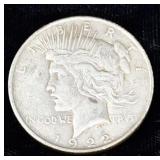 1922 peace silver dollar