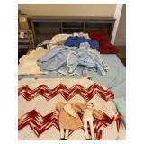 Pillows, cow decor, sheets and bed skirtings