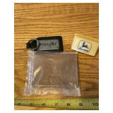 Wrangler keychain, John Deere night light and