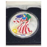 2000 Colorized American 90% Silver Eagle
