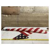 American flags one on wooden flag pole