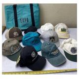 New John Deere hat, expo bag and other brand hats