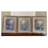 Three framed Andres Orpinas pictures