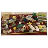 John Deere lot including mouse pads, can coolers,