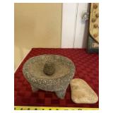 Molcajete and rock