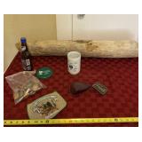 Frank belt buckle, cup, Coca-Cola bottle tops and