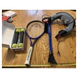 Tennis ratchet, Zumba and massager