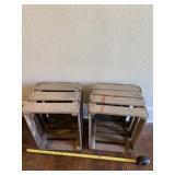 Two wooden crates